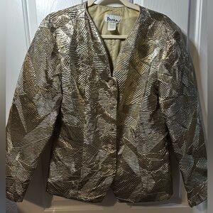 Patra Metallic Gold Women's Formal Blazer